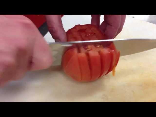 How to dice a tomato correctly - chef