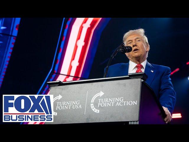 President-elect Donald Trump speaks at Turning Point's AmericaFest 2024