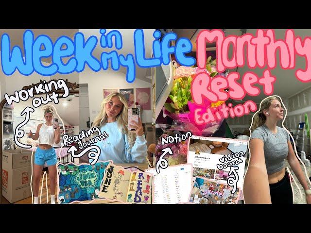 Week in my life *monthly reset edition* ⎮ reading journal, vision board, mid year check in and more