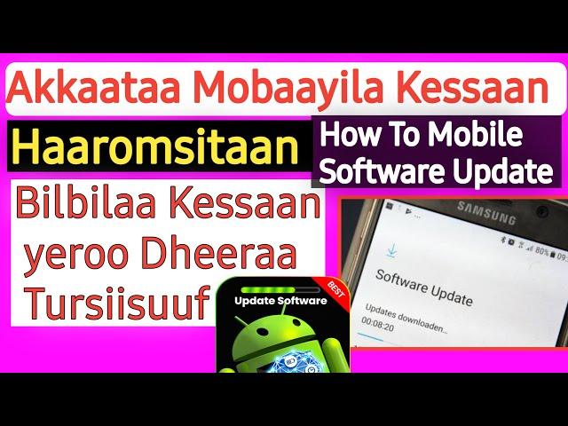 Akkaataa Bilbilaa Kessaan Itti Haaromsitaan | How to update Software on Android phone |