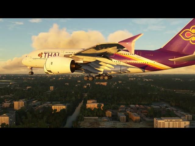 THAI A380 lands at Bangkok [BKK] Airport