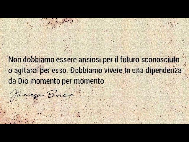 NON DOBBIAMO ESSERE ANSIOSI (James Boice)