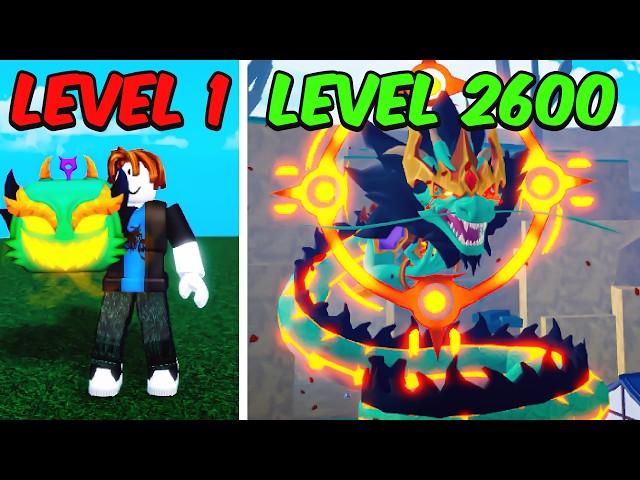 Noob To MAX LEVEL With DRAGON REWORK in Blox Fruits