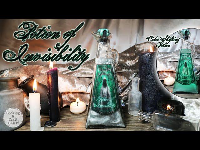 Potion of Invisibility : Cloaking Properties : Color Changing Potion : DIY Prop Bottle: Harry Potter