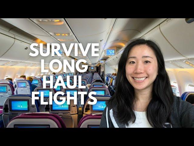 How to Survive a LONG HAUL FLIGHT in economy from a Frequent Flyer to Asia | survival guide