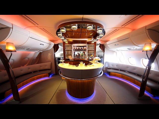 Emirates A380 Business Class Flight | Barcelona to Dubai | New Safety Video, Amenities