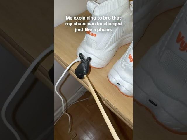 These shoes need to be charged because they feature active massaging technology