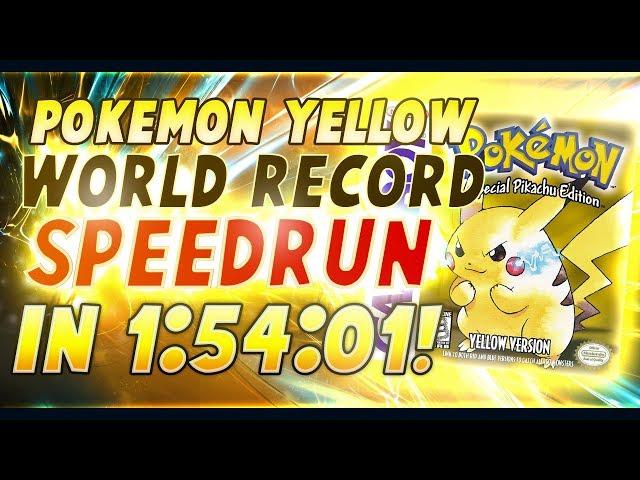 Pokemon Yellow Speedrun in 1:54:01! (Previous World Record!)