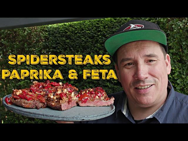 STEAKS MIT PAPRIKA-FETA TOPPING vom Grill