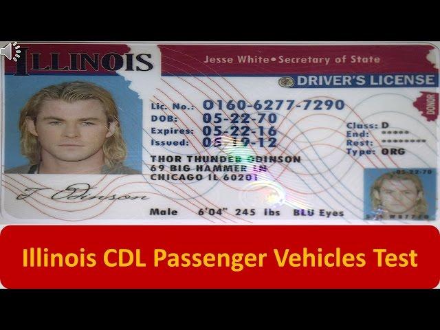 Illinois CDL Passenger Vehicles Test