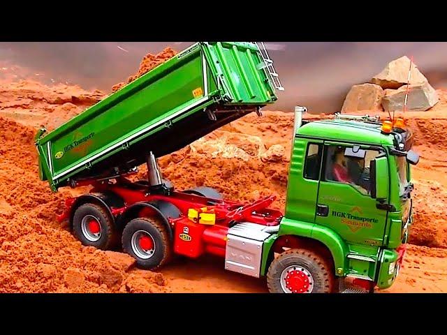 BEST OF RC TRUCK ACTION with RC CATERPILLAR, RC TRUCKS and RC CRUSHER