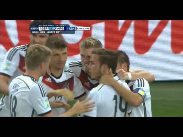 Mario Götze Germany vs Argentina 2014 FIFA World Cup Goal.