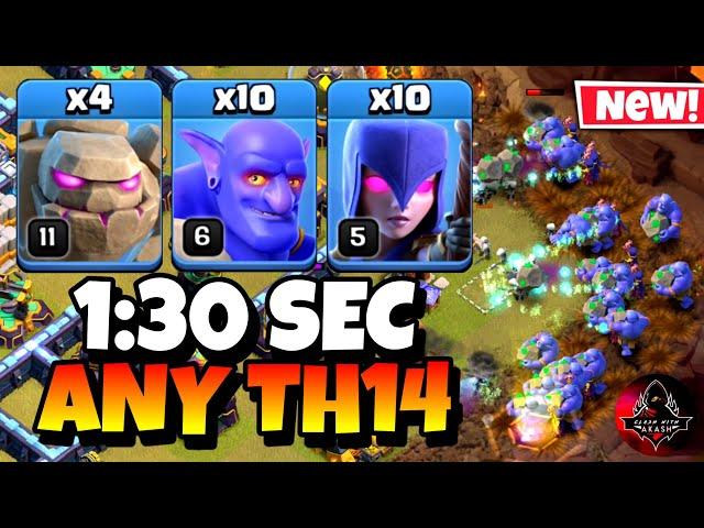 Th14 Golem Bowler Witch Attack With 10 Zap Spell | Best Town Hall 14 Attack Strategy Clash of Clans