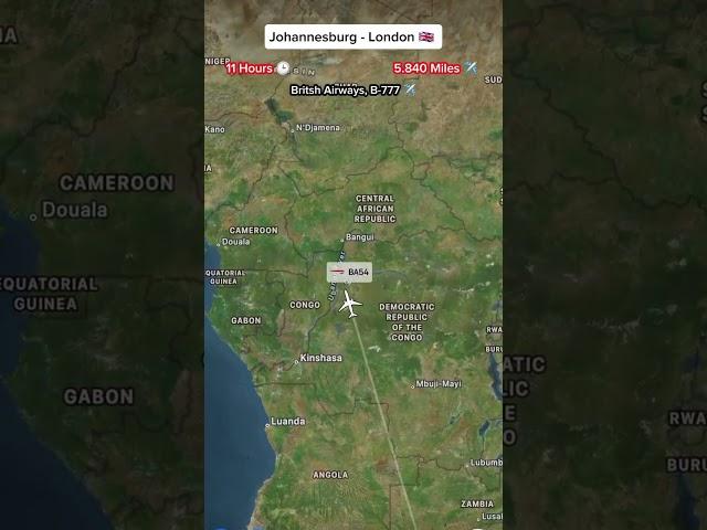 ️ Johannesburg to London  – The Longest Flight Between Africa & Europe!