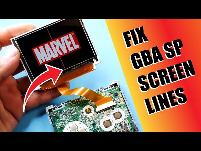 Fixing vertical lines on a gba sp screen