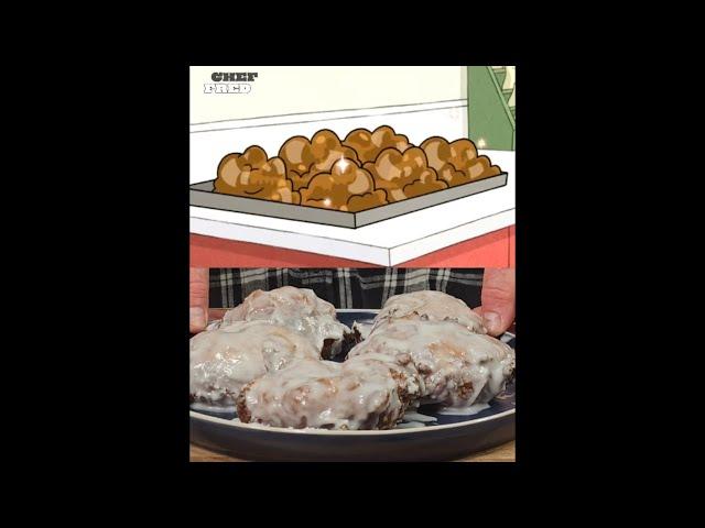 Battle Of Cartoon Bites: Burple Nurples vs. Doubles Glazed Apple Fritters! #regularshow #chowder