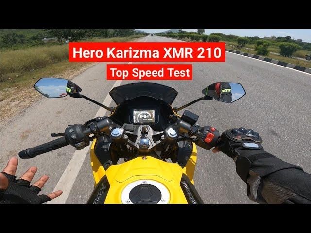 New Hero Karizma XMR 210 Top Speed Test | Karizma XMR Gear Speed test