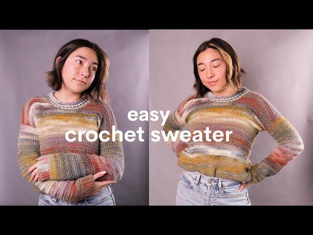 crochet sweater tutorial | crochet a pullover in 15 HOURS!