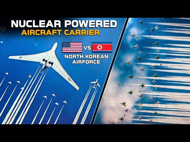 Lockheed CL-1201 Aircraft Carrier Vs The North Korean Air Force Mig-29 Fulcrum V F-22 Raptor | DCS |