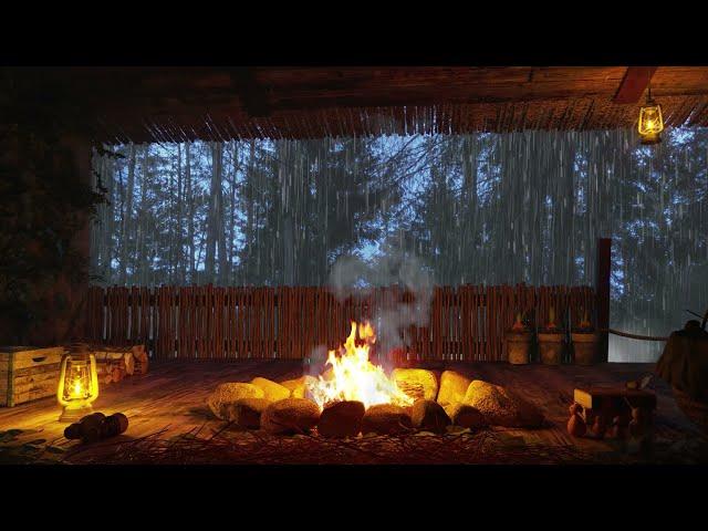 It rains a lot. Warm up with a bonfire in the treehouse 