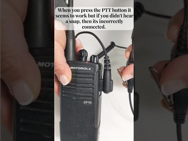 Tips on How to Correctly connect an Earpiece to a Two-Way Radio #shorts
