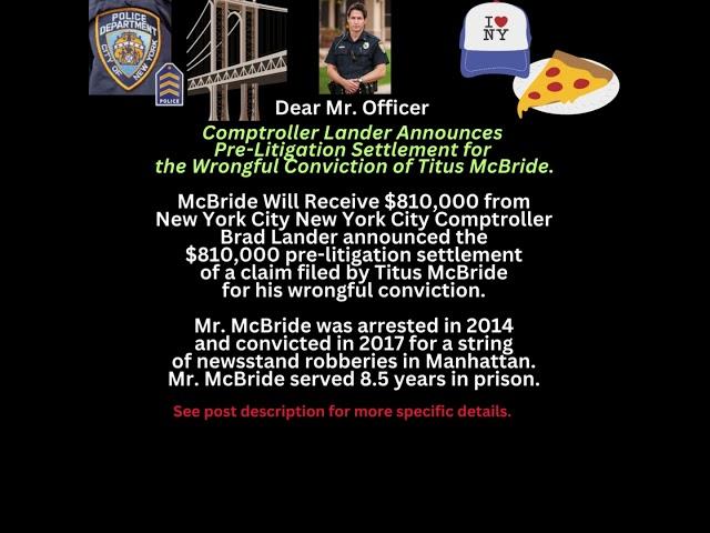 NY Comptroller Announces Pre-Settlement Amount $$$ for NY Man. #shorts #viral #youtube #fyp #police