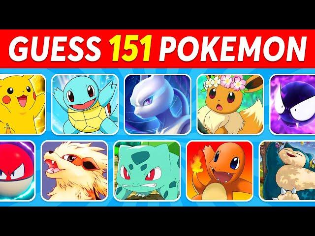 WHO'S THAT POKÉMON?  Guess 151 Pokemon (Gen 1) 