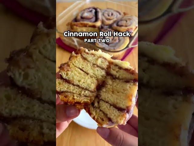 Trying the Viral Cinnamon Roll Hack from TikTok #shorts #cinnamonroll #cinnamonrollrecipe