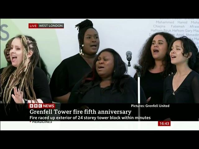 BBC News : Soul Sanctuary Gospel Choir singing Amazing Grace