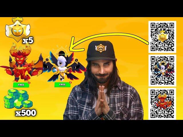 FREE GIFT x5 ANGEL VS DEMON STAR DROPS QR CODES  BRAWL STARS QR CODE