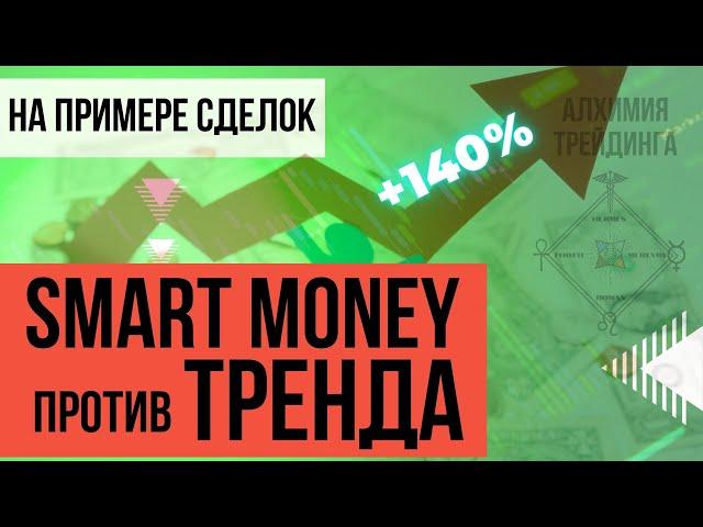 Как работает смарт мани при затяжном тренде? Сделки за неделю.