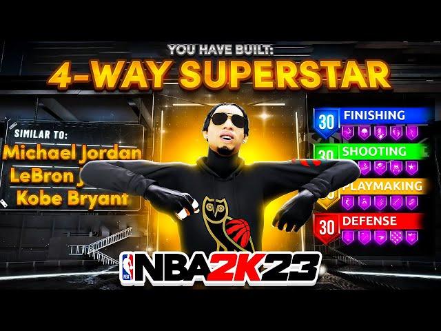 *NEW* BEST GUARD BUILD IS THE BEST BUILD IN NBA 2K23! GAMEBREAKING "4-WAY SUPERSTAR" BUILD NBA 2K23!