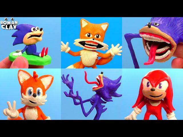 Shin Sonic Tapes Evolution, Tails, Knuckles with Clay