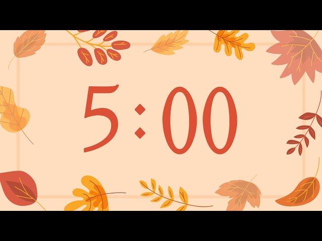 5 Minute Countdown Timer for Fall - Relaxing Piano Music