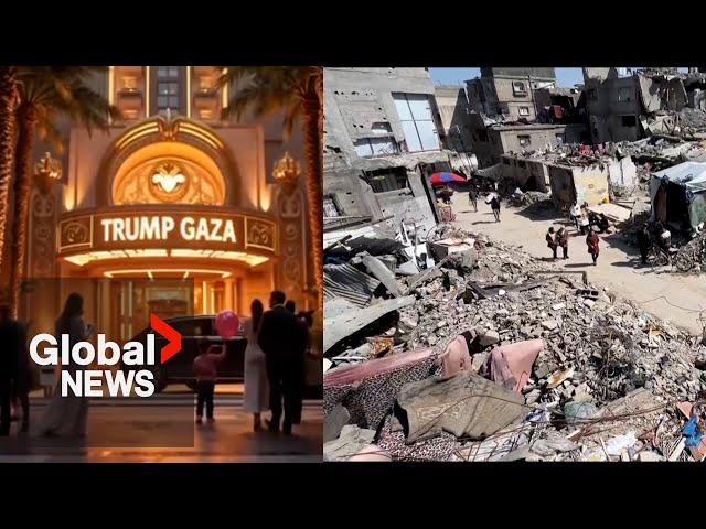 Gazans react to Trump AI video promoting plan for “Riviera of the Middle East”