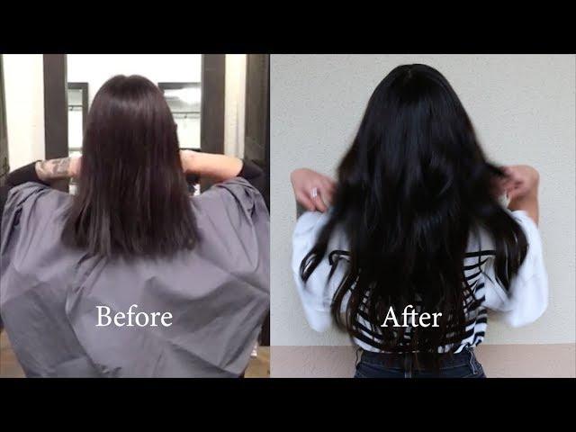 Hand-tied weft Hair Extensions installation