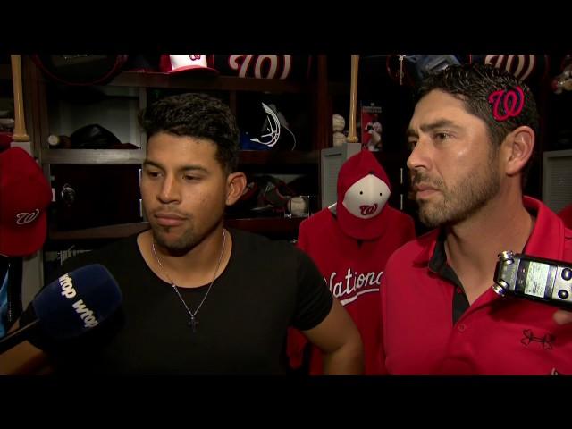 Adrian Sanchez talks about his big night at the plate