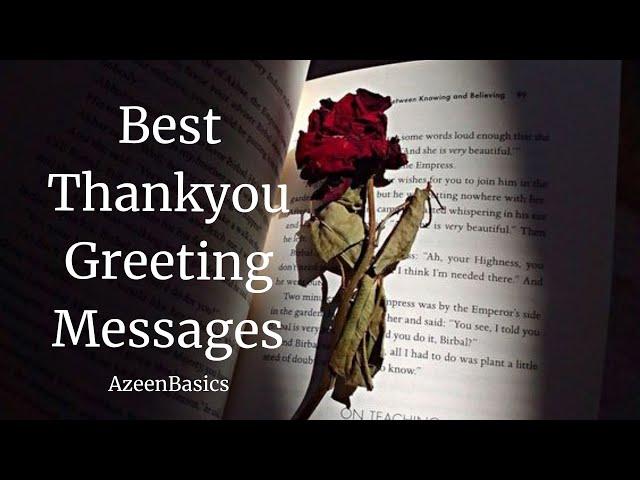 Thanks greeting message | Best Thank you messages for every occasion | Azeenbasics