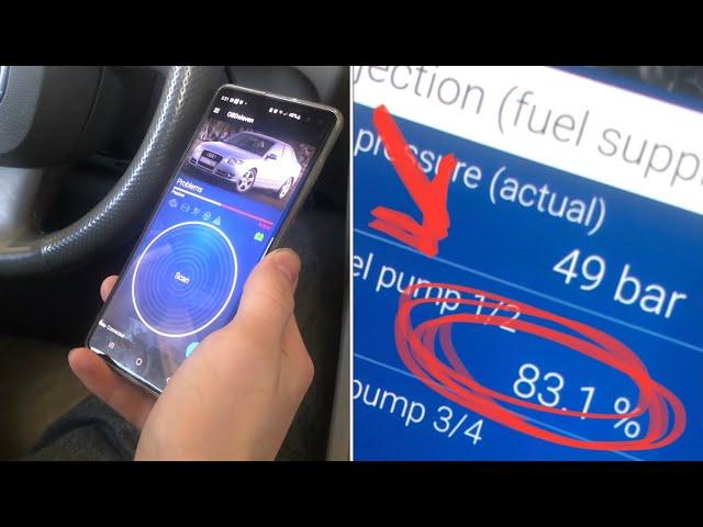 using OBDeleven pro to “diagnose a fuel pump” with live data