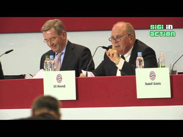 Uli Hoeneß "Es gibt heute Freibier" @ JHV des FC Bayern München am 13.11.2013