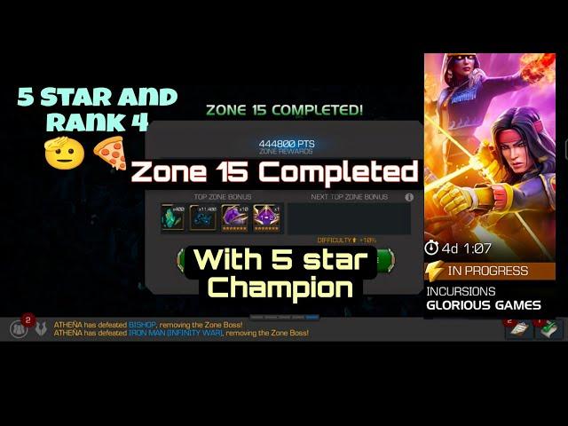 Saga Incursion With 5 STAR champion |zone 1 to 15| - Marvel Contest of Champions