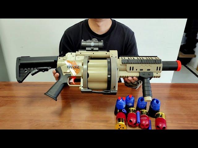 M32 Grenade Launcher Soft Bullet Toy Gun Unboxing 2024