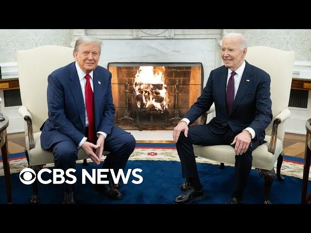 Trump and Biden meet at White House for first time since 2024 election | full video