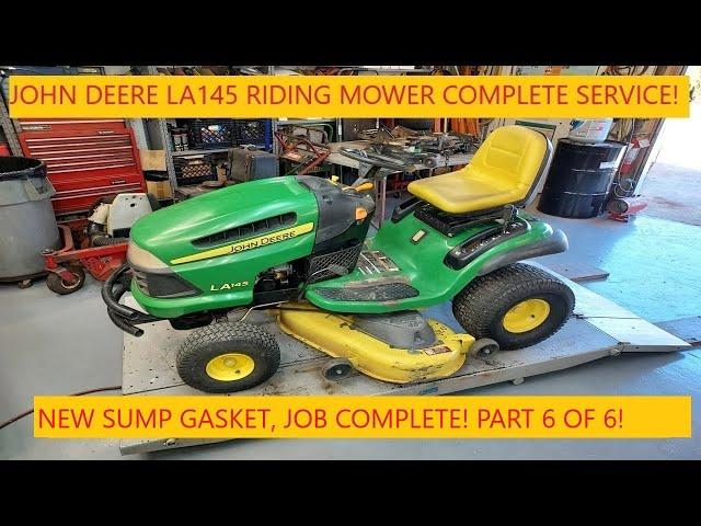 John Deere LA145 Complete Service! | Part 6 of 6 | New Sump Gasket And Reinstall The Engine