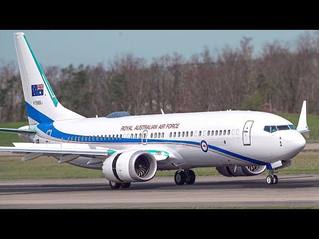 A BRAND NEW ! Airplane for the Royal Australian Air Force (RAAF) 737-8 MAX(BBJ) TEST FLIGHT.