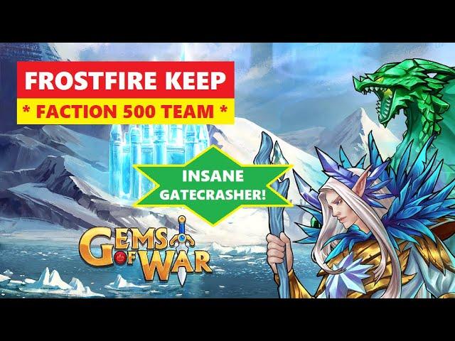 Gems of War FROSTFIRE KEEP Faction 500 Delve Guide and Best Team! Simple and Pure Strategy!