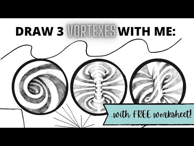 How to draw a vortex in 3 ways!