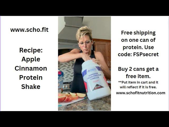 Recipe Apple Cinnamon Protein Shake - Scho Fit Nutrition - Eat Well to Age Well