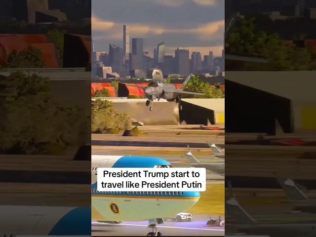 President Trump now travel's like President Putin - watch this video