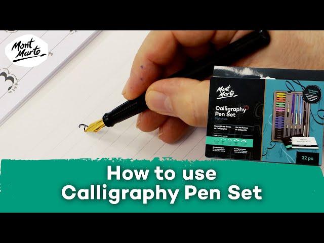 How to use Mont Marte Calligraphy Pen Set Signature 31pc